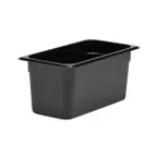 image of Concasse MCIP1315N 1/3 Size Black Polycarbonate Pan, 6-7/8" W x 12-3/4" D x 6" H, Stackable, NSF