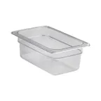 image of Concasse MCIP1410 1/4 Size Clear Polycarbonate Food Pan, 6-3/8" W x 10-3/8" D x 4" H, Stackable, NSF