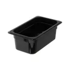 image of Concasse MCIP1410N - 1/4 Black Polycarbonate Pan, 6-3/8" W x 10-3/8" D x 4" H, Dishwasher Safe, NSF