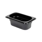 image of Concasse MCIP1906N 1/9 Size Pan, 6-7/8" W x 4-1/4" D x 2-1/2" H, Black Polycarbonate, Stackable, NSF