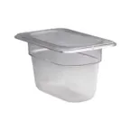 image of Concasse MCIP1910 Clear Polycarbonate Pan, 1/9 Size, 6-7/8" W x 4-1/4" D x 4" H, NSF