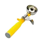 image of Concasse MCPP20L Portion Control Spoon, 20" Solid Stainless Steel, Yellow, 1‑5/8 oz