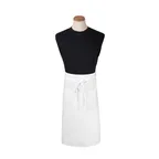 image of Chef Revival 2PWAWH Waist Apron, 33" x 30" Long, 2 Pocket, White, DuraSERV 100% Spun Polyester