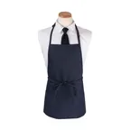 image of Chef Revival 3PBIANVFP Bib Apron, 26" x 23" Long, 3 Front Pockets, Navy Blue, DuraSERV Polyester