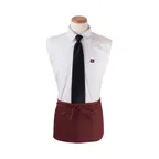 image of Chef Revival 3PWACBG Waist Apron, 25" x 11" Long, 3 Pocket, Burgundy, DuraSERV Polyester