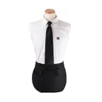 image of Chef Revival 3PWACRBK Reversible Waist Apron, 20-1/2" x 12", 3 Pockets, Black, Polyester