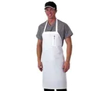 image of Chef Revival 600BAW-D Bib Apron, 34" x 34", White, Twill Fabric, Pencil Pocket, Self‑Tie
