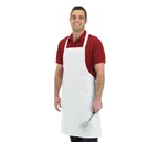 image of Chef Revival 600BAW-NP Economy Bib Apron, 34" x 34", Poly/Cotton Blend, White