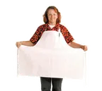 image of Chef Revival 600BAW-XL Extra Wide Bib Apron, 38" x 30", Poly/Cotton, White, Adjustable Neck
