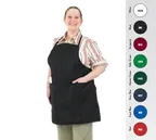 image of Chef Revival 601BAO-3-WH Bib Apron, 28" x 30", White, Poly-Cotton, Adjustable Neck Strap, 3 Pockets