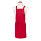 image of Chef Revival 601NP-RD Bib Apron, 28" x 34", Red, EZ-Blend Twill, No Pocket