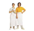 image of Chef Revival 607BA Waist Apron, 33" x 30", White 50/50 Twill, Side Pocket, Long Self-Ties
