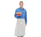 image of Chef Revival 607BA2-WH Bistro Apron, 28"x 34", 2 Pockets, Heavyweight 50/50 Twill, White