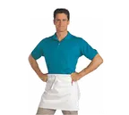 image of Chef Revival 607HBA2-WH Bistro Waist Apron, 28" x 19", White, Poly/Cotton, 2 Pockets