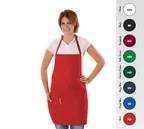 image of Chef Revival 612BAFH-HG Bib Apron, 28" x 27", 3 Pockets, Adjustable Neckband, Hunter Green, PolyCotton