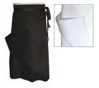 image of Chef Revival A005 Waist Apron, 30" x 30", White, EZ-Blend Poly Cotton Bistro Style