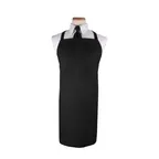 image of Chef Revival BIABK Bib Apron, 32" x 32-1/2" Long, Black, Cotton/Poly, Wide Neck Pen Pocket