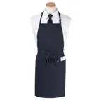 image of Chef Revival CL3PBIAELNV-1 Bib Apron, 26" x 31" Extra Long, 3 Front Pockets, Navy Blue, Polyester