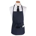 image of Chef Revival CL3PBIANVFP-1 Bib Apron, 26" x 23" Long, 3 Front Pockets, Navy Blue, DuraSERV Polyester