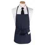 image of Chef Revival CL3PBIANVFP Bib Apron, 26" x 23" Long, 3 Front Pockets, Navy Blue, DuraSERV Polyester
