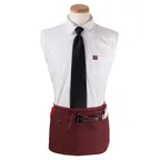 image of Chef Revival CL3PWACBG Waist Apron, 25" x 11" Long, 3 Pocket, Burgundy, DuraSERV Polyester
