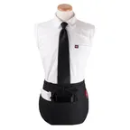 image of Chef Revival CL3PWACRBK Reversible Waist Apron, 20-1/2" x 12", 3 Pockets, Black, Polyester