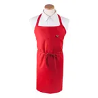 image of Chef Revival CLBIARD-1 Bib Apron, 32" x 32-1/2" Long, Red, Cotton/Poly Blend, Pen Pocket
