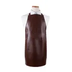 image of Chef Revival CLVAHD Bib Apron, 26" x 28" Heavy Duty Waterproof Vinyl, Light Brown