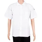 image of Chef Revival CS006WH-4X Cook Shirt, 4X-Large, Short Sleeve, White, Poly/Cotton