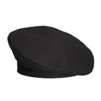image of Chef Revival H036BK Adjustable Beret, Poly/Cotton Blend, Black, Adjustable Head Strap for Comfort