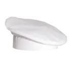 image of Chef Revival H036WH Adjustable Chef Beret, Poly/Cotton Blend, White, Adjustable Head Strap