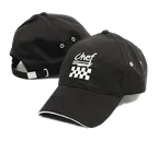 image of Chef Revival H064BK Chef's Baseball Cap, Adjustable Strap, Cotton, Black