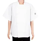 image of Chef Revival J005-L Classic Chef's Jacket, Large, White, Poly/Cotton, Short Sleeve