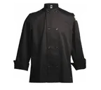 image of Chef Revival J061BK-3X Chef's Jacket, 3X-Large, Black, Poly/Cotton, Long Sleeve, Double Breasted