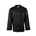 image of Chef Revival J071BK-3X Black Chef's Jacket, 3X-Large, Long Sleeve, Double Breasted, Poly/Cotton