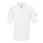 image of Chef Revival J105-M Basic Chef's Jacket, Medium, White, Poly/Cotton, Short Sleeve, Double Breasted