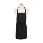 image of Chef Revival NPBIABK Bib Apron – 26" x 31", Adjustable, No Pocket, 100% Spun Polyester, Black