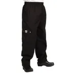 image of Chef Revival P024BK-4X Chef's Pants, 4X Large, Black, Poly/Cotton, Cargo Style, Elastic Waistband