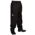 image of Chef Revival P024BK-5X Chef's Pants, 5X Large, Black, Poly/Cotton, Cargo Style, Elastic Waistband