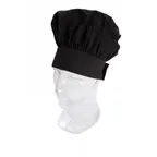 image of Chef Revival RZCH3BK Chef's Hat, 13", Velcro Adjustable, One Size, 65/35 Poly/Cotton Poplin, Black