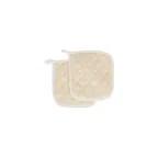 image of Chef Revival TPH8BE-2 Terry Pot Holder, 8" Square, Beige, 100% Terry, Protects up to 450°F - 1 Pair