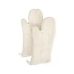 image of Chef Revival TTSBOM7BE Oven Mitt, 17" Terry Beige, Steam Barrier, Silicone Lining - 1 Pair