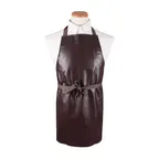 image of Chef Revival VA Bib Apron, 26" x 28" Long, 0.4 mm Thick Waterproof Vinyl, Brown, Chemical Resistant