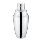image of Korin BR-08 Cocktail Shaker, 17 oz, 3-Piece, Stainless Steel, Mirror Finish, 3-1/4" x 7-3/4" H
