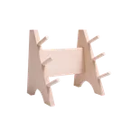 image of Korin HA-1045 Wooden Knife Display Stand, 6"W x 7"D x 9-5/8"H, 3 Knife Capacity