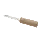 image of Korin HA-1304-S Clam Knife, 8", Stainless Steel Blade, Wood Handle, Forged, Dishwasher Safe