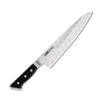 image of Korin HGL-HGGY-240 Gyutou Knife, 9-7/16" (24cm) Hollow, 80/20 Beveled, Forged Steel, Hardwood Handle
