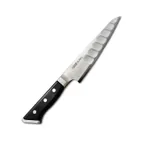image of Korin HGL-HGHO-150 Honesuki Knife, 6" Forged, Hollow Edge, Stainless Steel Blade, Wood Handle
