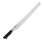 image of Korin HGL-HGSS-310 Glestain Salmon Knife, 12-1/10" (31cm) Forged 440 Steel, Hardwood Handle