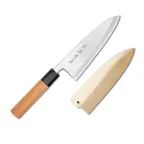 image of Korin HKR-G3DE-165 Ginsan-ko Deba Knife, 6-2/5" (16.5cm) Forged Steel Blade, Yew Wood Handle